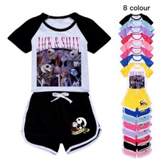 New The Nightmare Before Christmas Jack and Sally Kids PJ'S Loungewear Tracksuit