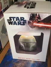 Star Wars Boba Fett Helmet Table Lamp Ukonic | 14" tall - Ceramic Base - NIB