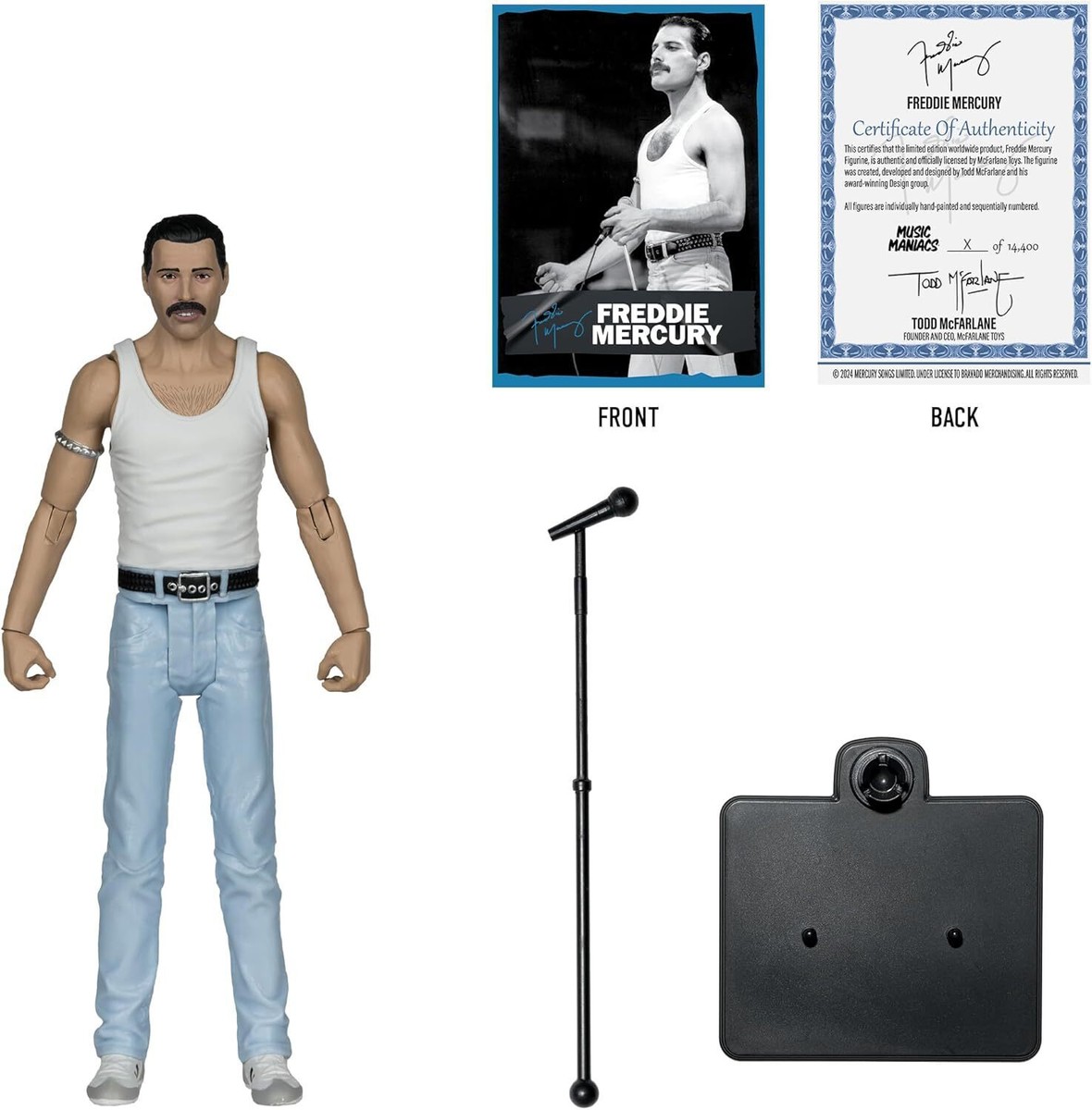 McFarlane Music Maniacs Queen Freddie Mercury Action Figure