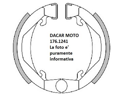 176.1241 Shoes Brake D.80X18 Springs POLINI Piaggio: Vespino F9 - Velofax - Picture 1 of 7
