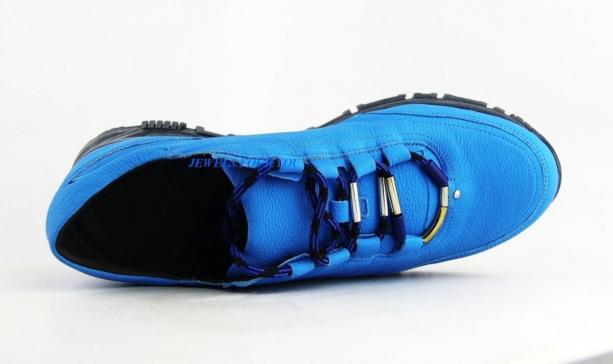 LANVIN 25SS スニーカー ブルー系 Made In Italy LANVIN BRIGHT BLUE 100% LEATHER RUBBER SOLE SHOES SNEAKERS