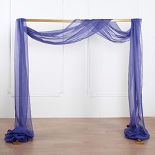 PURPLE 18 ft Sheer Organza BACKDROP CURTAIN Window Drape Panel Home Decorations