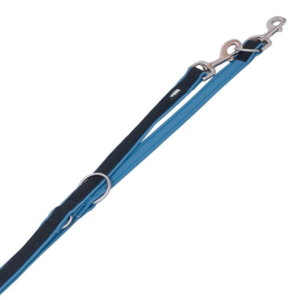 Nobby Führleine Mesh Preno blau Nylon Neopren weich für Hunde Alltagstauglich