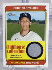 2023 Topps Heritage CHRISTIAN YELICH Baseball Clubhouse Collection Relic #CCR-CY