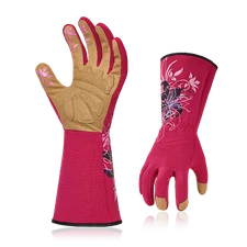 Vgo 1Pair Synthetic Leather Gardening Gloves, Washable Work Gloves (SL7445)