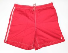 Nautica Mens Size Large Red Lined Swim Swimming Trunks Shorts