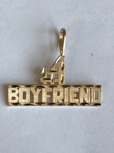14K Yellow Gold #1 BOYFRIEND Pendant 