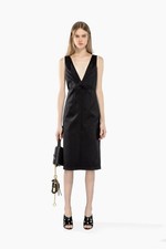 No. 21 Numeroventuno Modern Deep V Neck  Dress Black size 38, US 2 $ 995