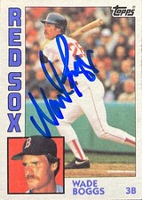 1984 Topps Wade Boggs Autograph JSA Certified Boston Red Sox Baseball Card