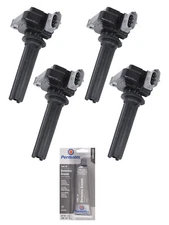 Set of 4 Ignition Coil + Tune Up Grease For Chevrolet Cobalt Saturn Ion UF492