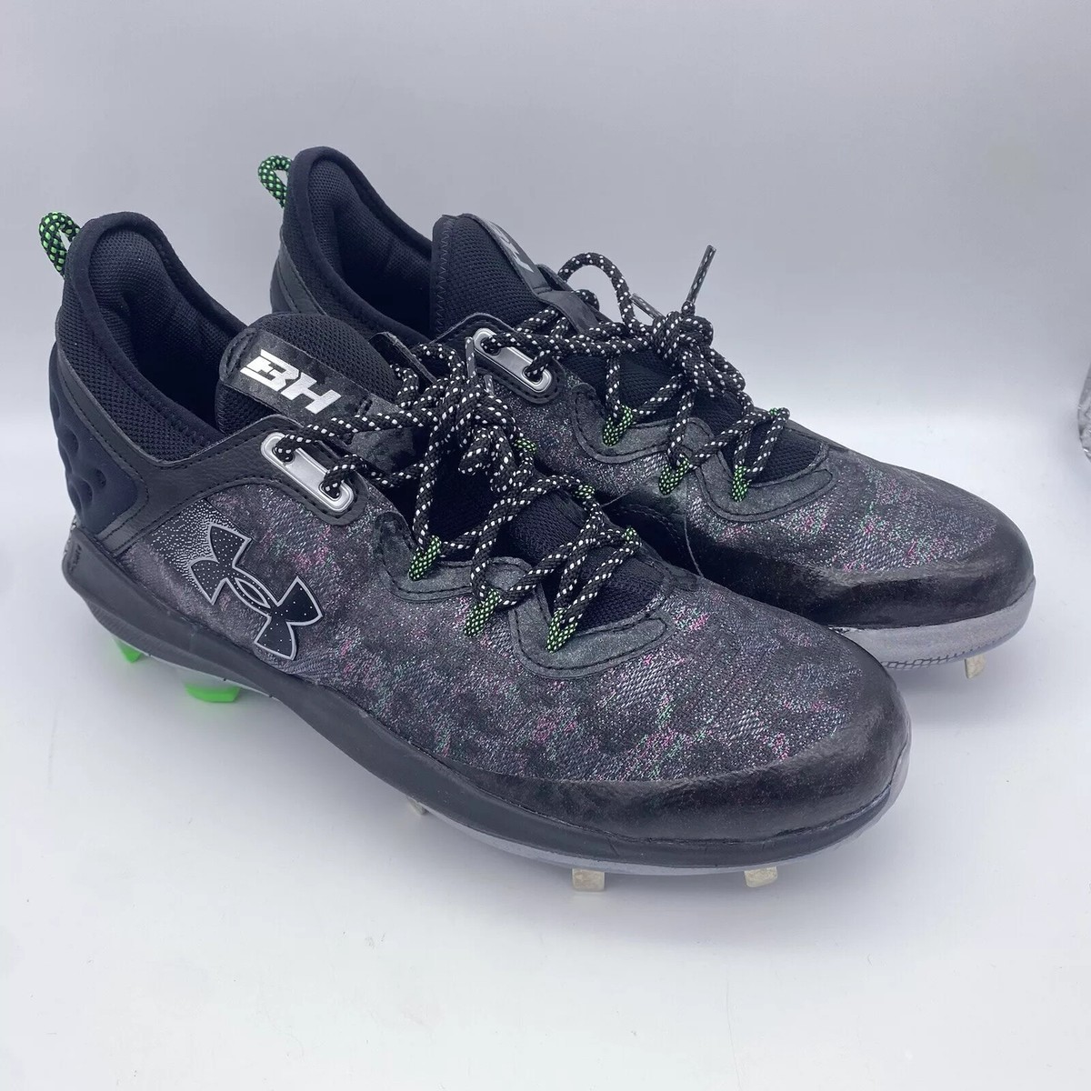 Under Armour Size 15 Metal TPU Baseball Cleats Harper 8 Low ST Mens Black UA NEW Men main image 2