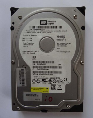 Festplatte 3,5'' WesternDigital WD800JD Caviar  SATA 80GB (intern)   gebraucht