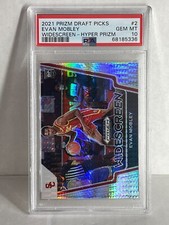 2021 PANINI PRIZM DP  RC ROOKIE PSA 10 EVAN MOBLEY WIDESCREEN HYPER POP  1
