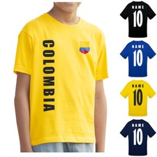 Kolumbien Colombia Kinder Trikot Fanshirt T-Shirt WM 2022 Name Nummer