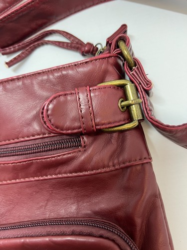 Scarleton Crossbody Bag Purse Handbag Burgundy Deep Red Faux Leather H133 - Picture 6 of 20