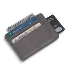Grey Leatherette 5 Slot Credit Card Holder
