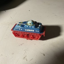 Vintage Western Germany Tin Plastic Windup NASA Lunar Rover Toy 3 1/4"