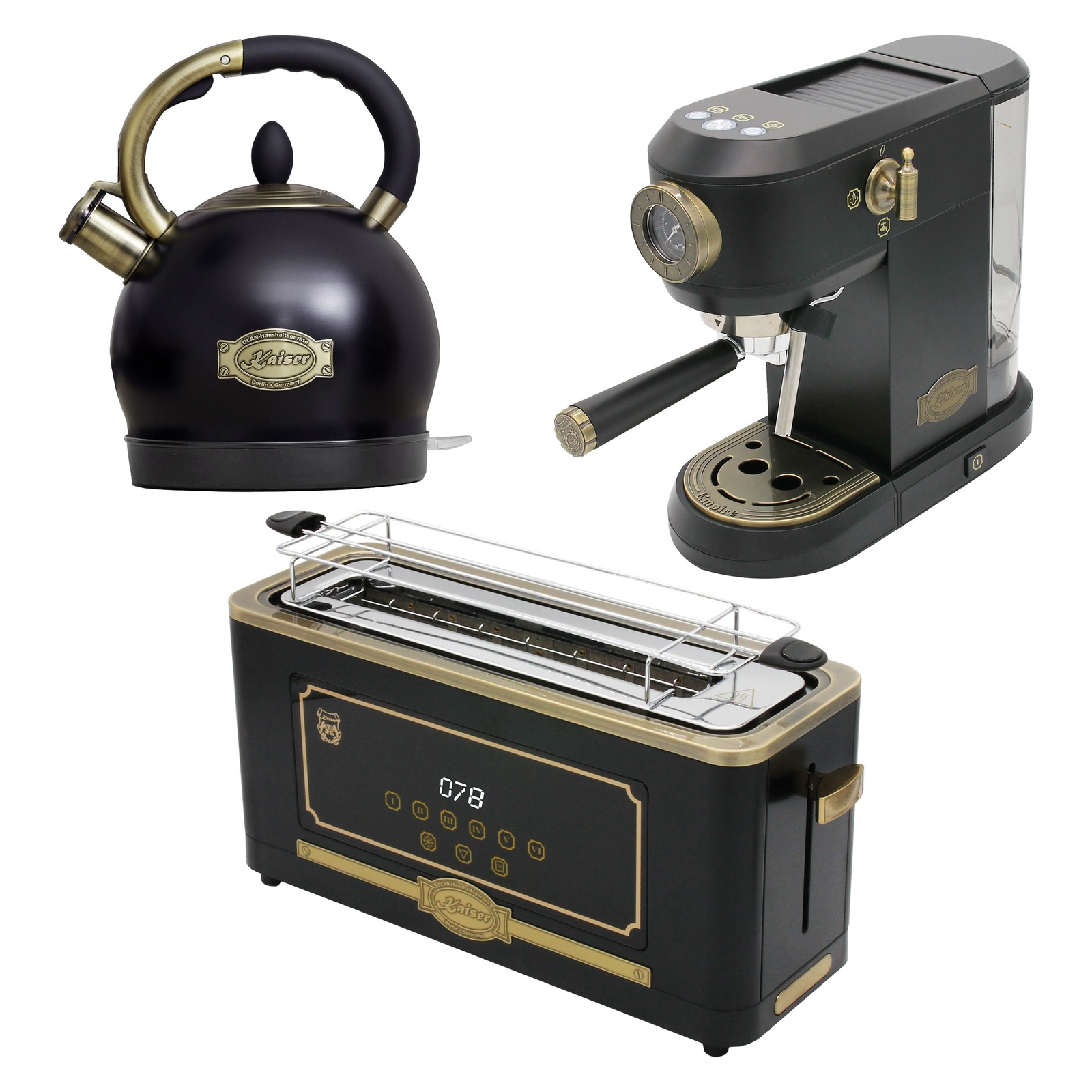 Kaffeemaschine Kaiser KA 2005 Em EMPIRE+WK 2000 Em Wasserkocher+Toaster T 4000Em
