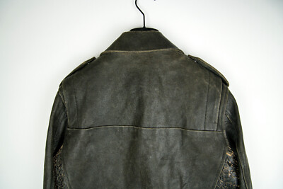 John Elliott x Blackmeans Men's Leather Yuji Rider's Jacket Black