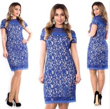 Blue Lace Mini Dress Size M/L