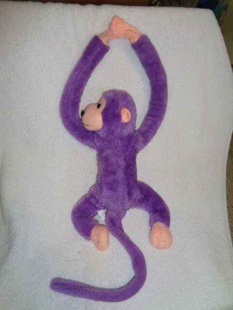 Monkey Purple Welcome to Malaysia Stuffed Plush long hanging arms