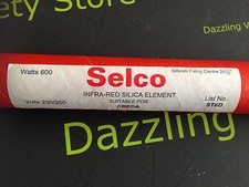 Selco Infra Red Silica Heater Element 600W 240V ST6D 526mm Creda 20 11/16"