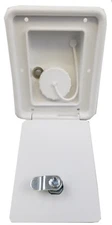 rv trailer Polar White GRAVITY Water Hatch Fill Dish Lockable - Plastic  A6102
