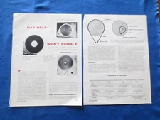 Thorens TDK-101 Rek-O-Kut K-33H Gray HSK-33 Magazine Article  Hi Fi Review 1959