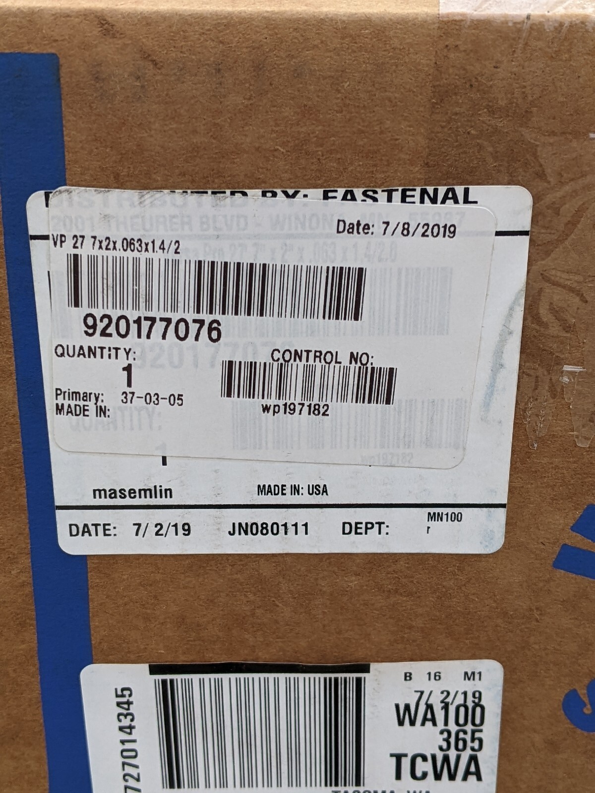 331" (27'7") X 2" X .063x1.42 TPI Fastenal BAND SAW BLADE eBay