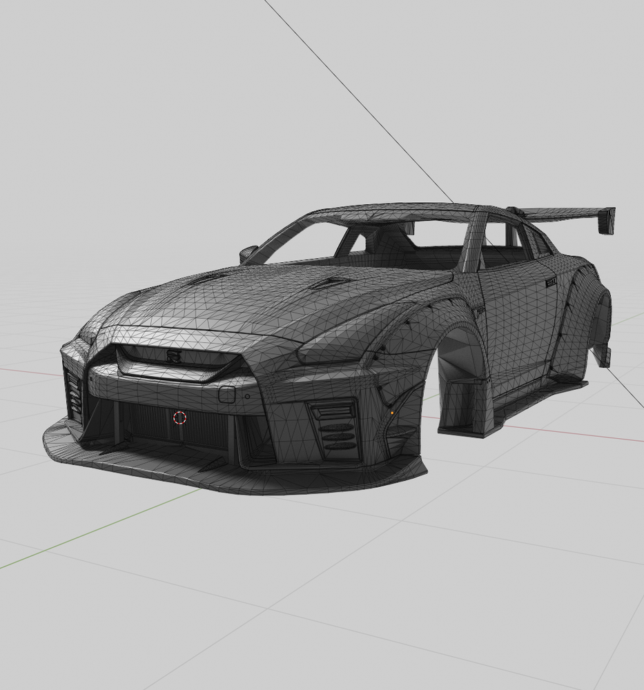 3D Printed 1/24 to 1/64 Scale 2017 Nissan GT-R R35 Model Body Shell