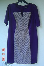 NWT CONNECTED PURPLE BEIGE CAREER DRESS SIZE 20 W WOMEN $98