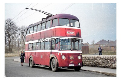 ptc9586 - Doncaster Trolleybus No.369 CDT 312, Dell Terminus um 1955 - Print 6x4 