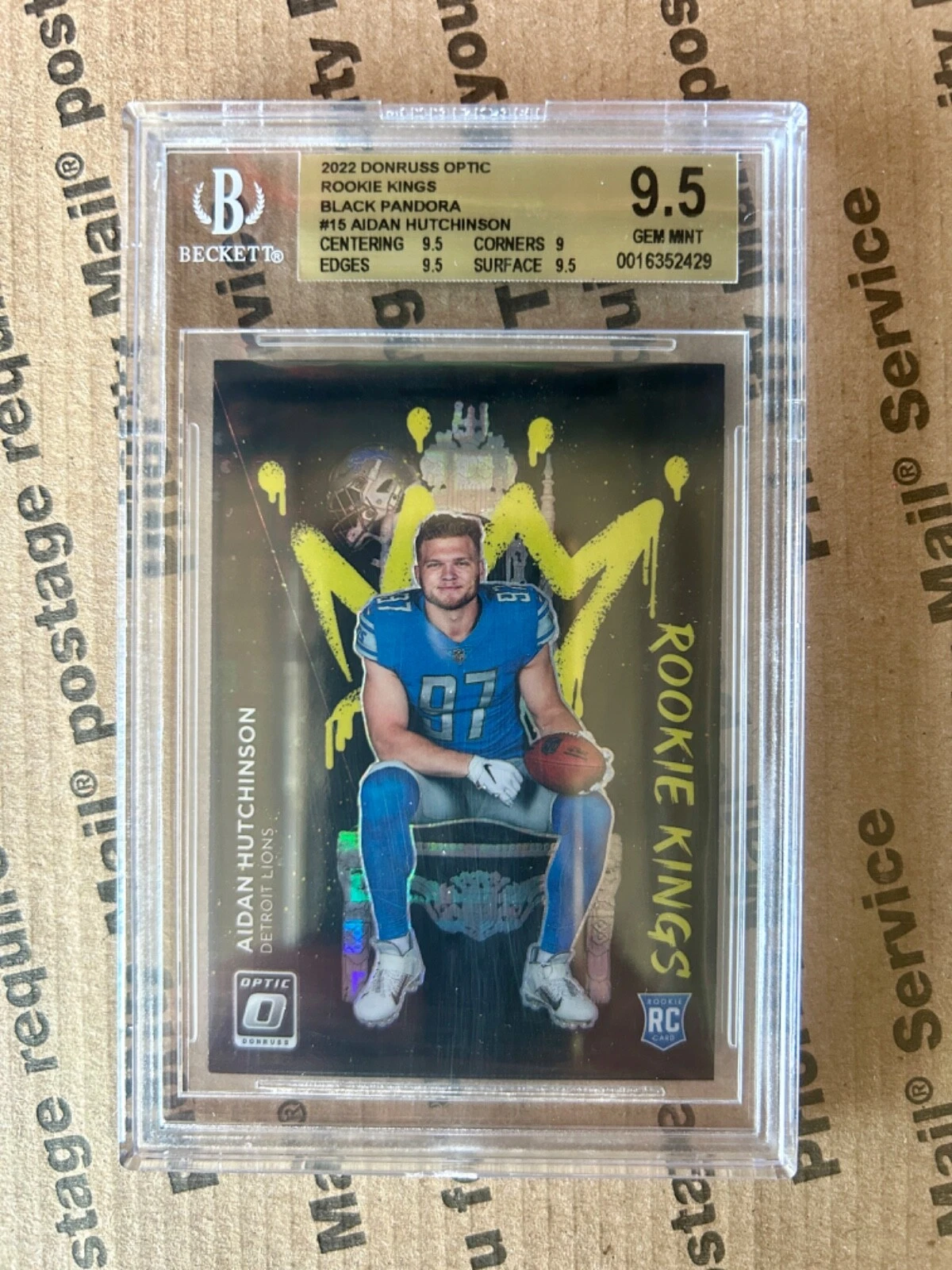 Aidan Hutchinson Panini Donruss Optic Rookie Kings #RK15 Black Pandora