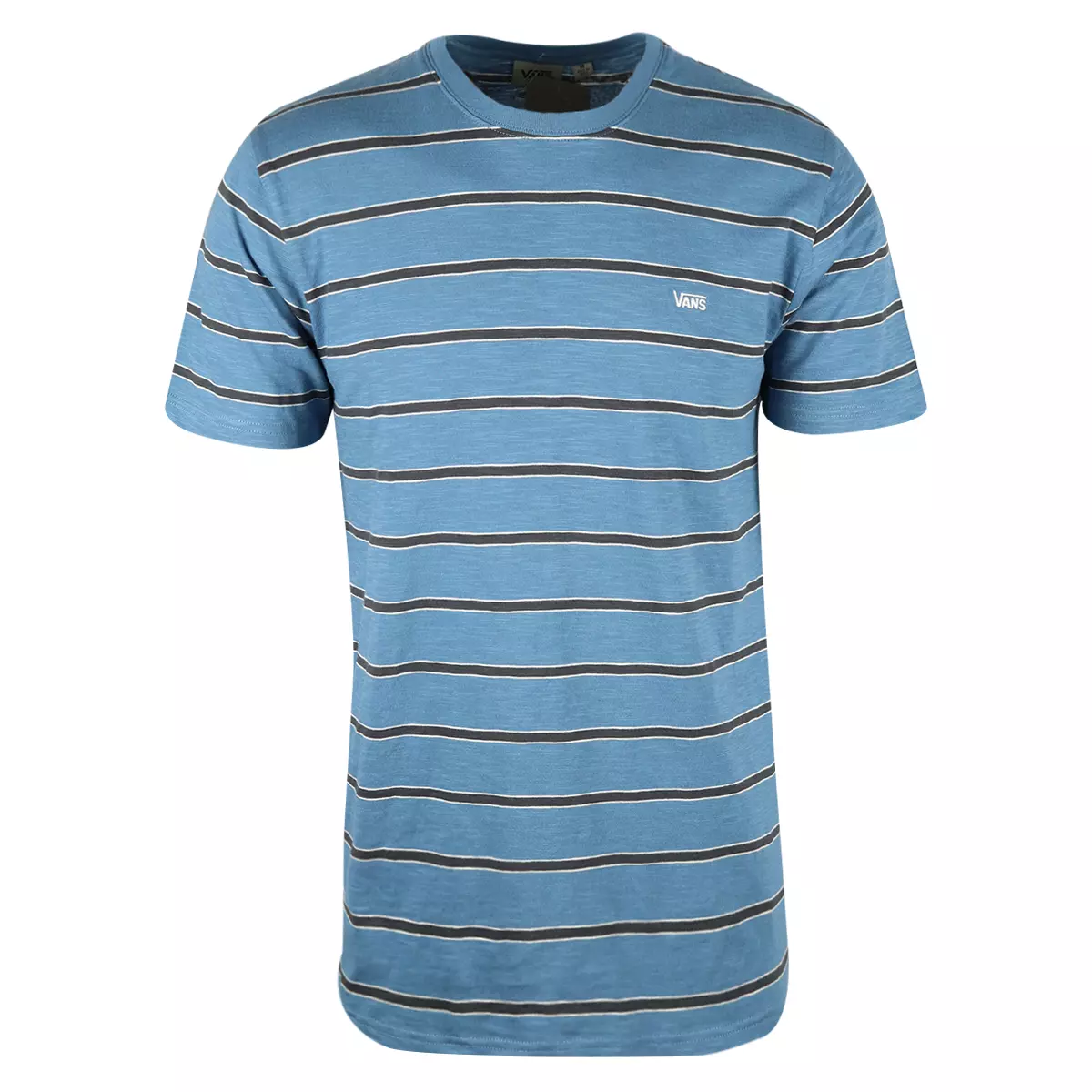 Vans Men s Captain Blue Black Striped Endless S S T Shirt S03