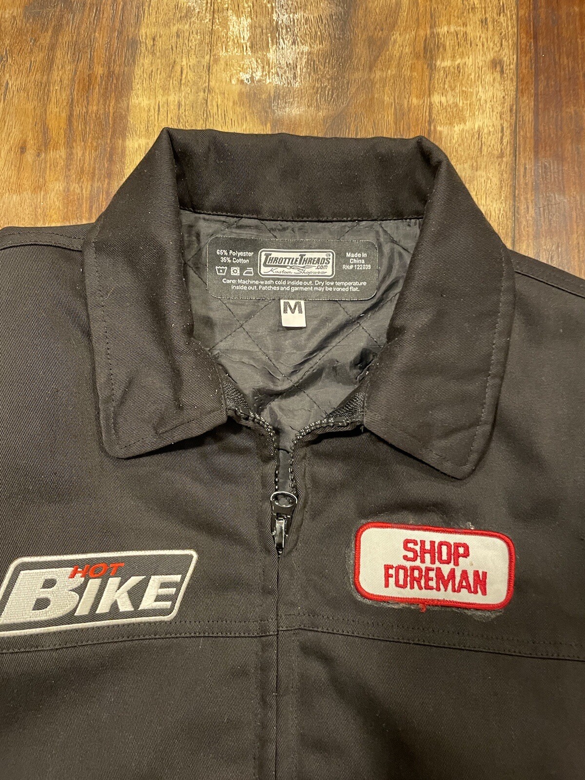 Throttle Threads Hot Bike Work Shop Jacket M Mechanic… Gem
