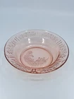 Federal Glass Co Sharon Cabbage Rose 7.75"D Flat Soup Bowl Depression Glass 1930