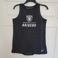 Las Vegas Raiders Women's Nike Dri-Fit NFL Gray Tank-Top Size Small