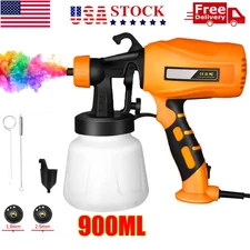 Electric Spray Gun 550W Paint Sprayer w/2 Nozzles 900ML Airless Spraying Machine