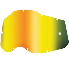 100% Lens for Racecraft 2/Accuri 2/Stratus 2 Goggles - Gold Mirror Motorcycle