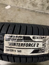 2 New 205 65 15 (94S) Firestone Winterforce-2 Snow 3MPSF Tires