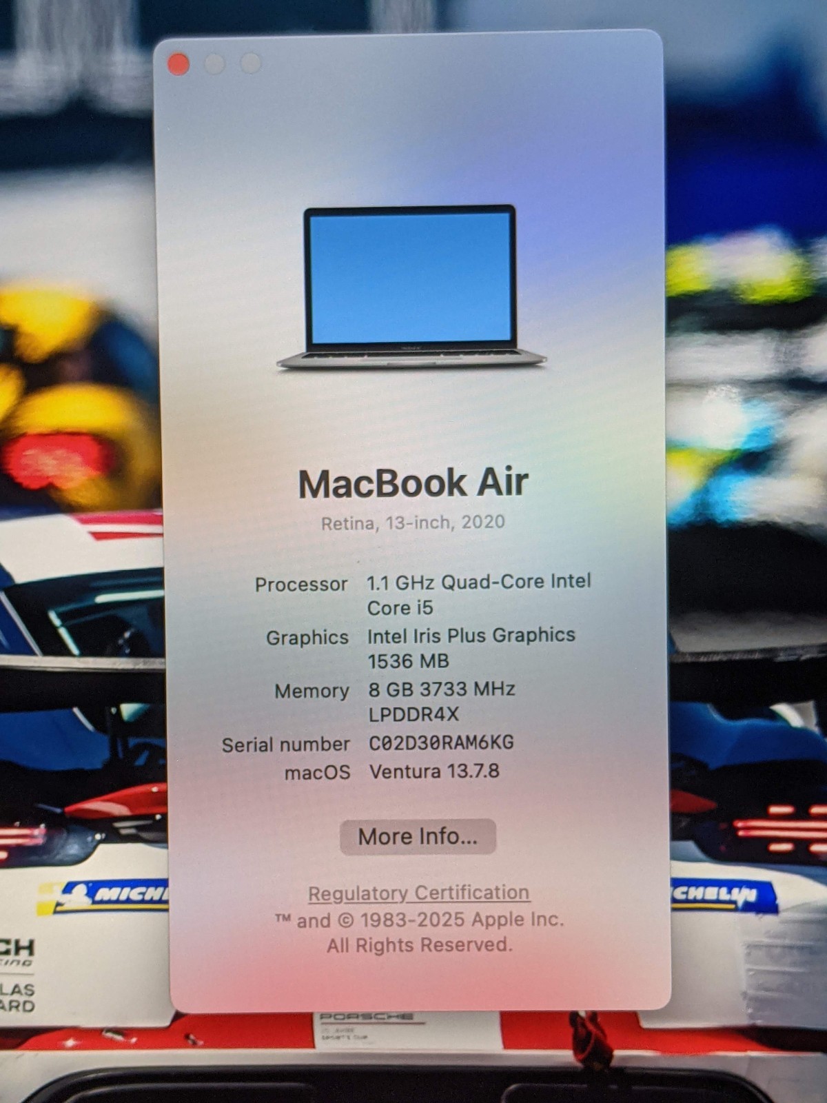 Apple MacBook Air 13" (2020) i5-1030NG7 1.1GHz MVH22LL A PA 16