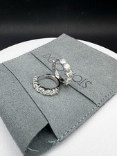 Real Moissanite Hoop Earrings
