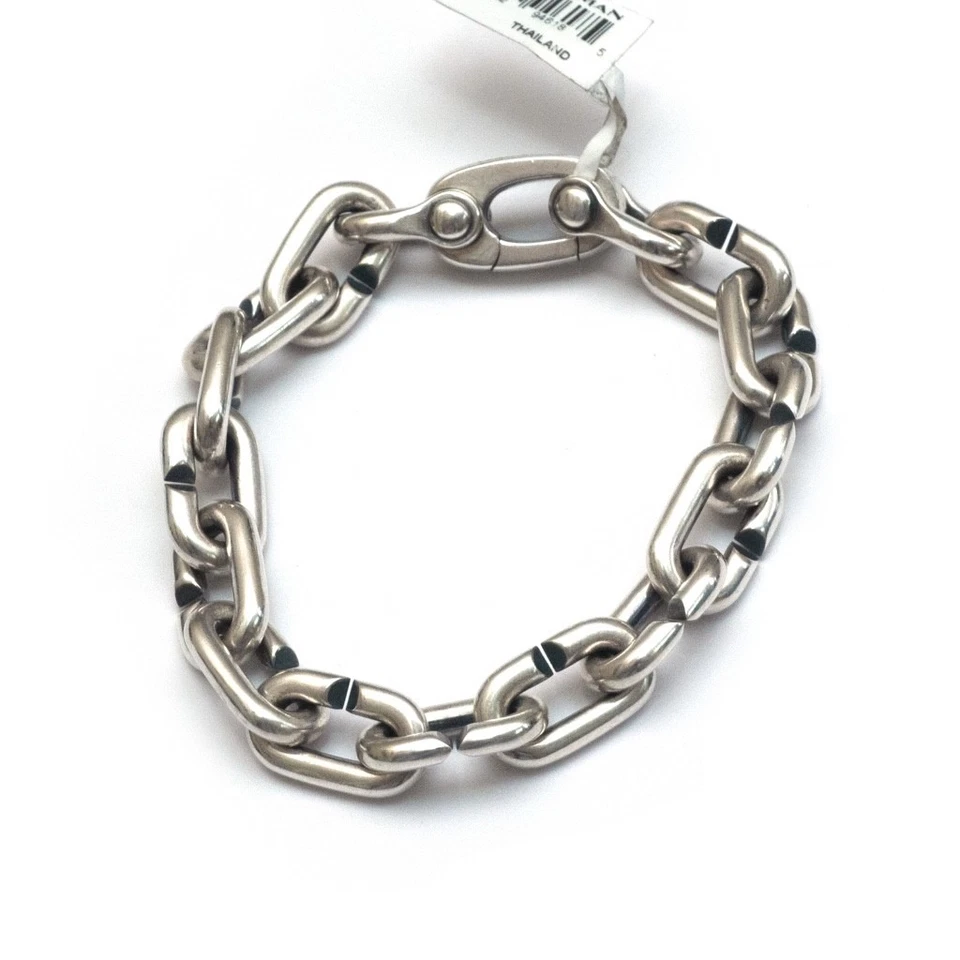 Nuevo brazalete de eslabones de plata esterlina aerodinámico DAVID YURMAN para hombre de 10,3 mm - pequeño Foto 4 de 4