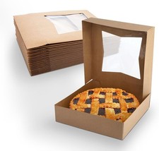 MT Products Brown Pie Boxes - 10" x 10" x 2.5" Bakery Boxes - Pack of 200