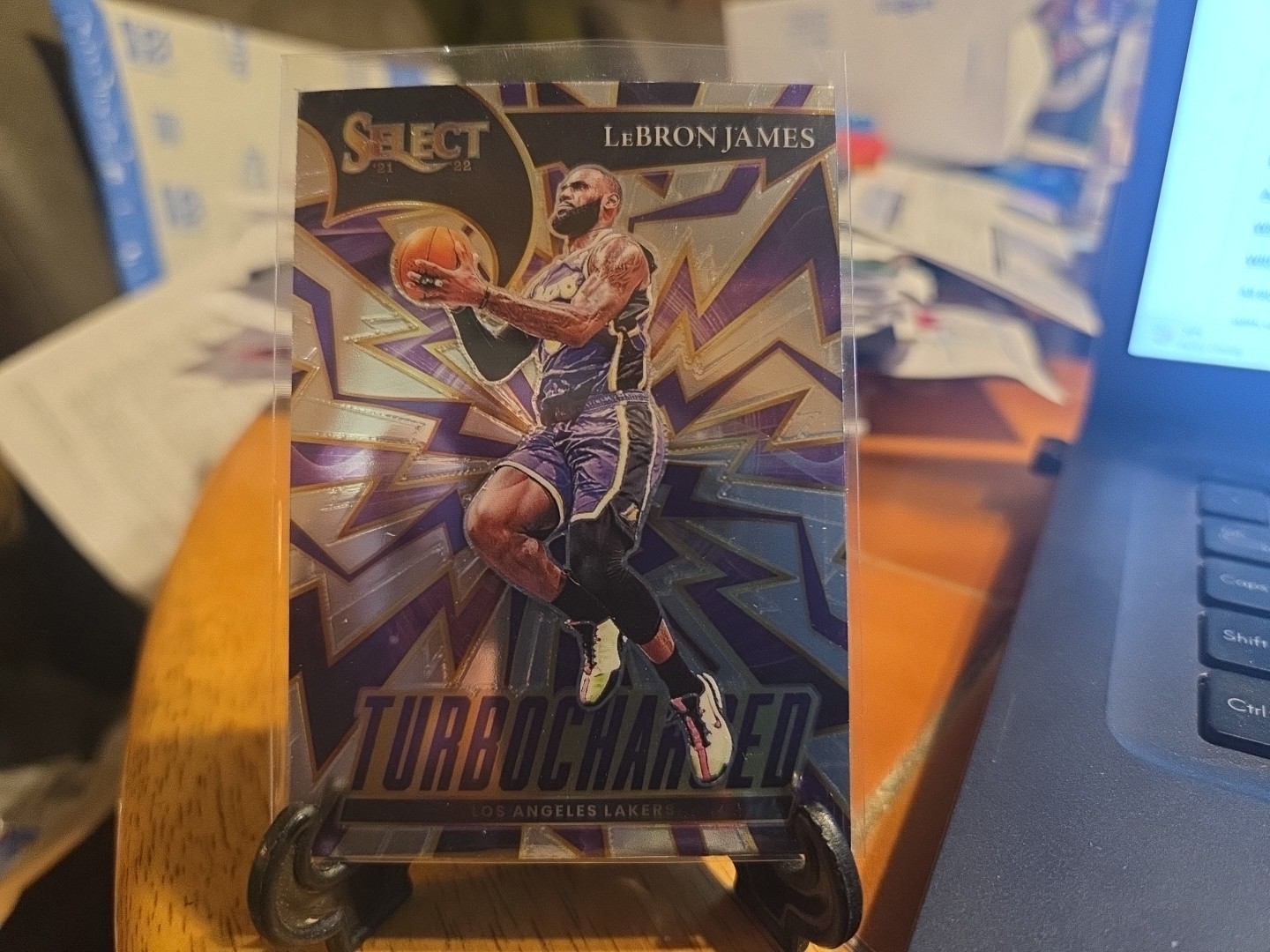 2021-22 Panini Select Basketball Turbocharged LeBron James #5 Los Angeles Lakers