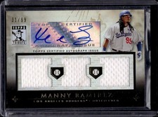 Manny Ramirez 2010 Topps Tribute #TATR-MR Triple Jersey Auto /99