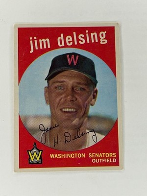 1959 Topps #386 Jim Delsing Washington Charleston St. Louis Native