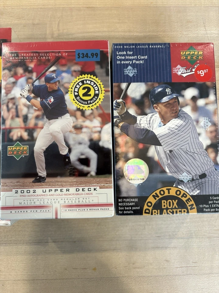 Lot Of 3 Sealed Upper Deck Blaster Boxes 2X 2002 Series 1 + 2006 First Pitch - Image 2 of 3