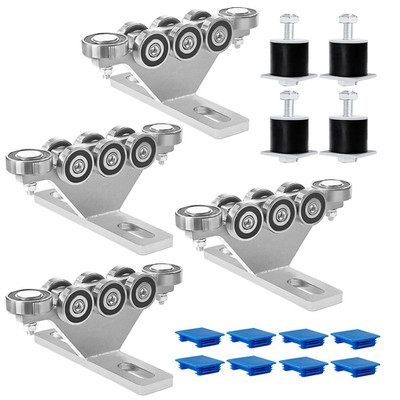 6+2 Wheel Unistrut Trolley with Limiter, Hoist Trolley Kit for Electric Hoist, A