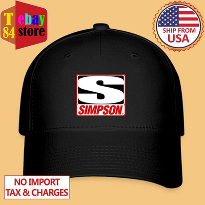 #ad Simpson Racing Engine Cars Black Baseball Cap HAT $26.34